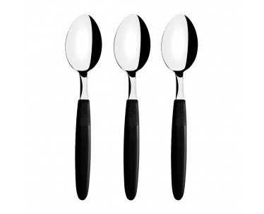 Juego de cucharas para té 3 piezas ipanema negro 13,9cm tramontina, Ref. CYF-73140