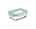 Fiambrera de cristal 540 ml 16.3 x 11,5 x 5,5 cm, Ref. CYF-76918