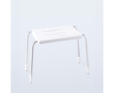Taburete de baño, blanco, 50 x 24 cm, Ref. CYF-01058