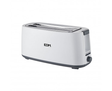 Tostadora doble ranura larga white design 1400w edm, Ref. CYF-07799