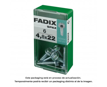 Caja s 6 unid. tornillo rosca chapa hexagonal autot. 4,8x22mm fadix, Ref. CYF-18145