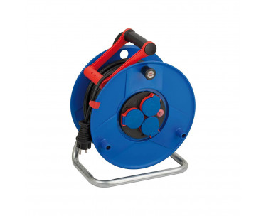 Enrollacables 50 m 3 g 1,50 mm² 3 tomas bipolares con t/tl con cable bremaxx® ip44, Ref. CYF-20001