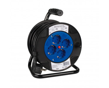 Enrollacables 15 m 3 g 1,50 mm² 4 tomas bipolares con t/tl, Ref. CYF-20020
