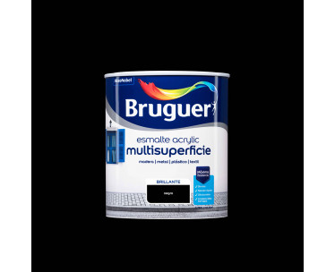 Esmalte acrilico multisuperficie negro brillante 0,750l 5057426 bruguer, Ref. CYF-25009