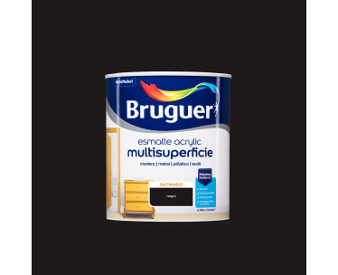 Esmalte acrilico multisuperficie negro satinado 0,750l 5057491 bruguer, Ref. CYF-25016