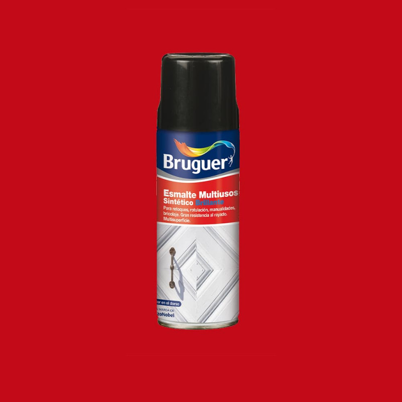 Esmalte sintetico multiuso spray bermellon brillante 0,4l 5197988 bruguer, Ref. CYF-25121