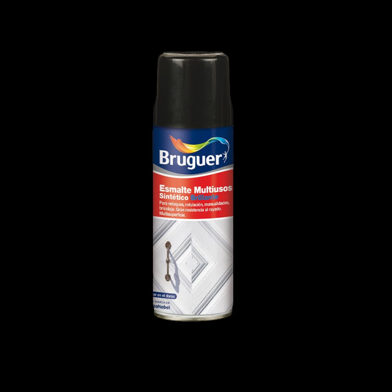 Esmalte sintetico multiuso spray negro brillante 0,4l 5197989 bruguer, Ref. CYF-25128