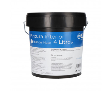 Pintura plastica blanca mate interior 4 l, Ref. CYF-25400