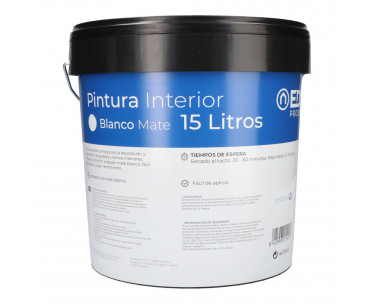 Pintura plastica blanca mate interior 15 l, Ref. CYF-25401