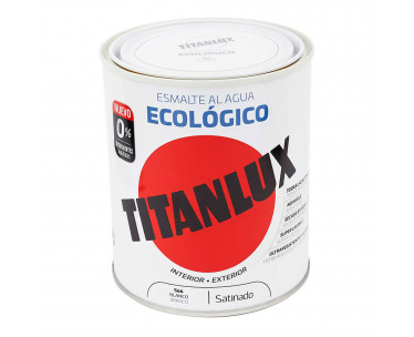 Esmalte ecológico al agua blanco satinado 250ml titanlux 01t056614, Ref. CYF-25704