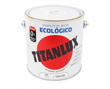Esmalte ecológico al agua blanco satinado 2,5l titanlux 01t056625, Ref. CYF-25718