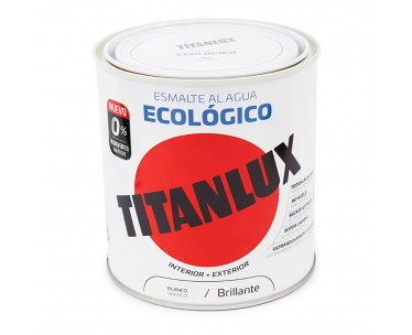 Esmalte ecológico al agua blanco brillante 250ml titanlux 00t056614, Ref. CYF-25740