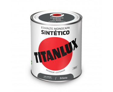 Esmalte sintético monocapa gris medio brillante 750ml titanlux 5808971, Ref. CYF-25833