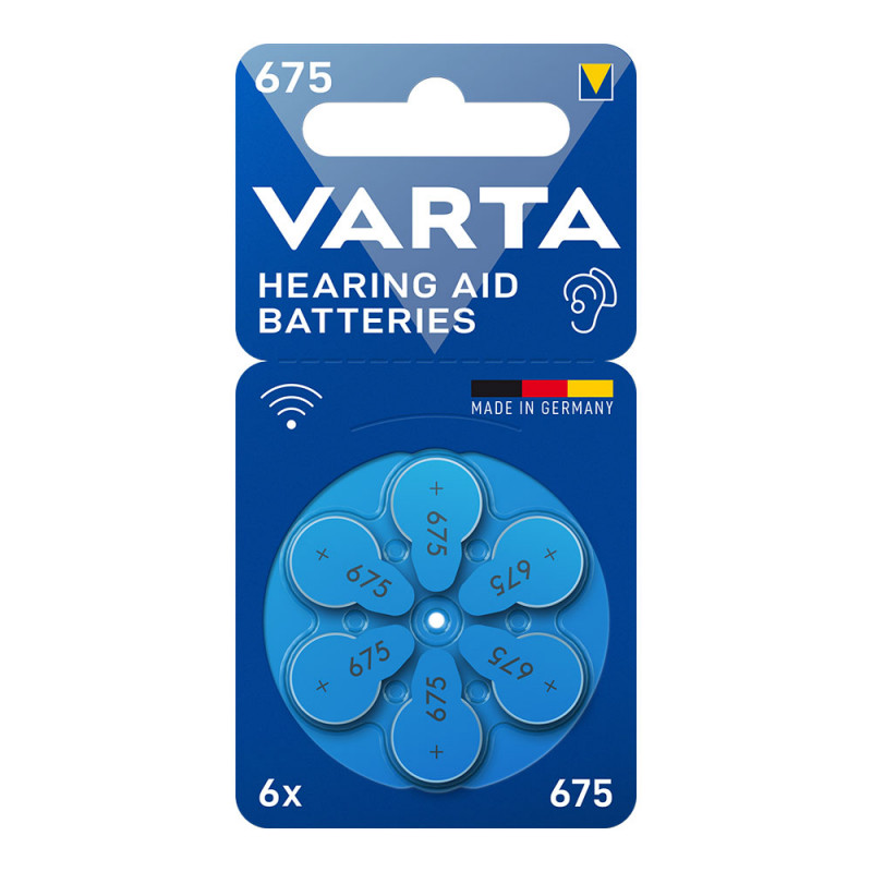 Pila para audífonos varta hearing aid batteries 675 (blister 6 unid.), Ref. CYF-38196