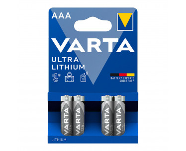 Pila varta ultra lithium aaa - lr03 (blister 4 uds) ø10,5x44,5mm, Ref. CYF-38564