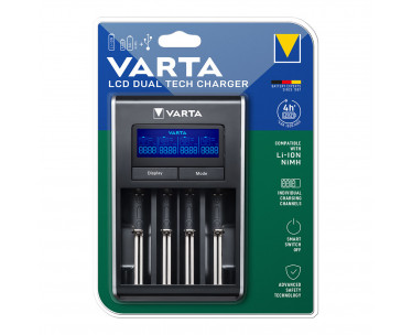 Cargador varta lcd dual tech para pilas li-ion y ni-mh sin pilas 100/240v, Ref. CYF-38642