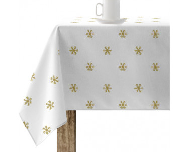MANTEL RESINADO ANTIMANCHAS MODELO SNOWFLAKES GOLD-CYT-306574