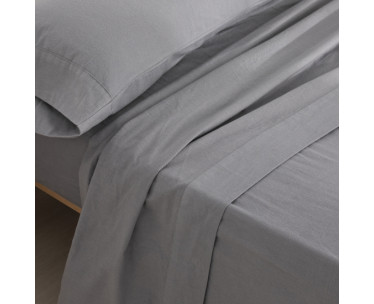 JUEGO SABANAS FRANELA ULTIMATE GREY 105 100% ALGODÓN-CYT-208503