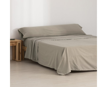 JUEGO SABANAS FRANELA GREIGE 105 100% ALGODÓN-CYT-208498