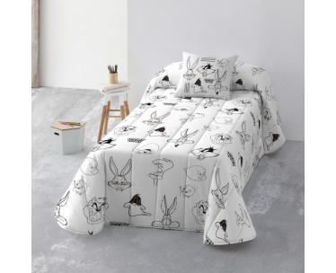 BOUTI 100 GR REVERSIBLE MODELO LOONEY B&W PARA CAMA DE 180 (280X270CM.)-CYT-253267