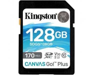 Tarjeta de Memoria Kingston CANVAS Canvas Go! Plus 128GB SD XC/ Clase 10/ 170MBs CYD-0125527
