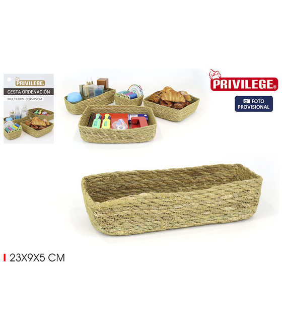 CESTA ORDENACION SEAGRASS 23X9X5CM PRIVILEGE-CYG-449096
